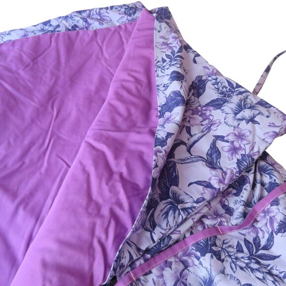 Handmade Reversible Hawaiian Quilt Beach Picnic Blanket Carrying Case Purple - Picture 6 of 15